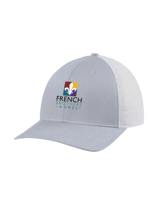 Richardson Adjustable Snapback Original 112 Trucker Cap Light Heather Grey w/White Mesh w/French Brothers Homes Logo