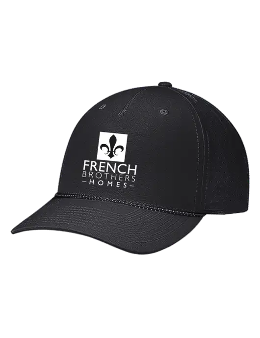 Richardson Laser Perf Performance Black/Black-Grey Rope Cap w/French Brothers Homes Logo
