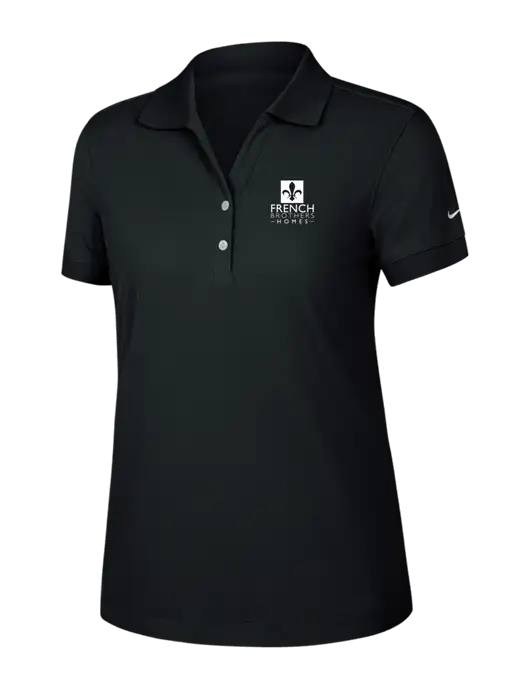 Nike Womens Dri-FIT Classic Black Polo w/French Brothers Homes Logo