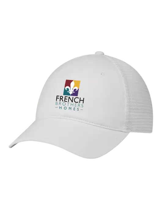 Richardson 111 Garment Washed Trucker Cap White w/White Mesh w/French Brothers Homes Logo