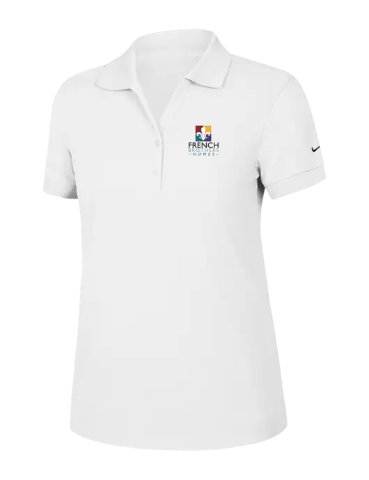 Nike Womens Dri-FIT Classic White Polo w/French Brothers Homes Logo